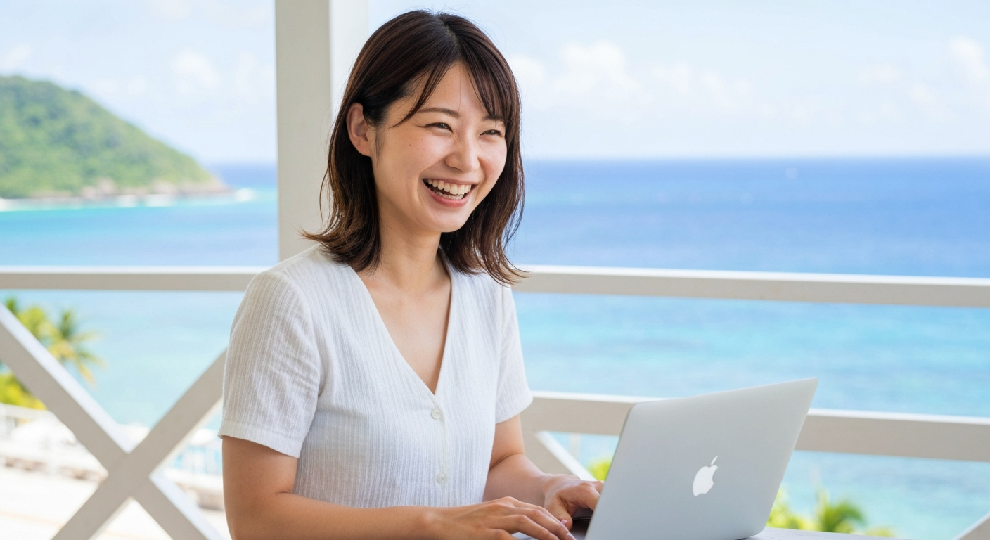 女性 笑顔 明 [AI_TAGGED]